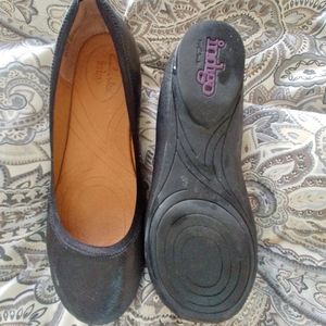 Clarks ladies ballerina shoes leather